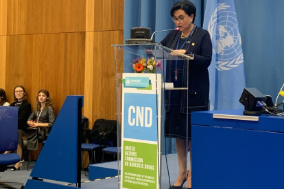 La canciller Gabriela Sommerfeld realiza una gira internacional para buscar apoyo internacional en temas de seguridad.