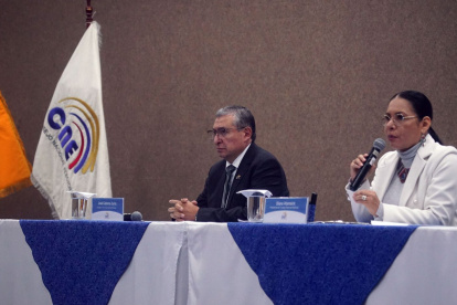 La presidenta del CNE Diana Atamaint se pronunció sobre el pedido de Noboa.