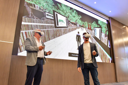 A través de las gafas de Realidad Virtual, se puede acceder a esta "biblioteca" de manglares.