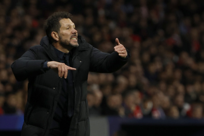 Diego Simeone, exjugador y actual técnico del Atlético de Madrid de España.
