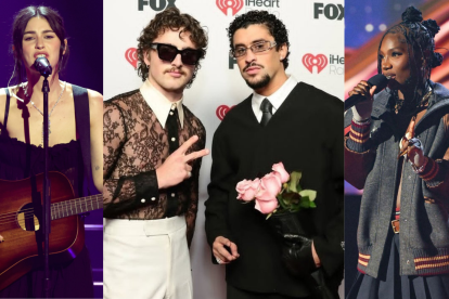 Gracie Abrams, Benson Boone, Bad Bunny y Doechii en los iHeart Music Awards 2025.