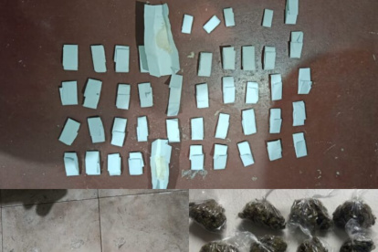 Los detenidos tenía  la droga, teléfonos celulares, una balanza y dinero en efectivo.