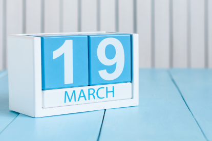 Varias celebraciones tienen lugar el 19 de marzo.