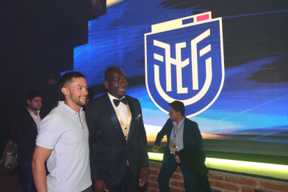 Segundo Castillo estuvo como invitado especial en la presentación de los uniformes de la Tricolor para la recta final de las elimnatorias.