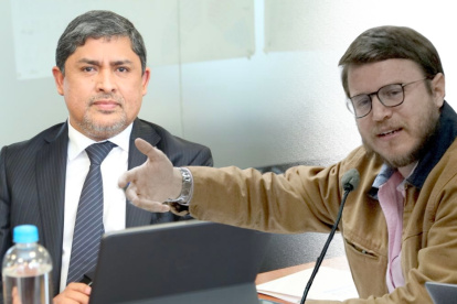 El presidente ejecutivo de Asobanca, Marco Rodríguez, y el exconsejero Augusto Verduga.