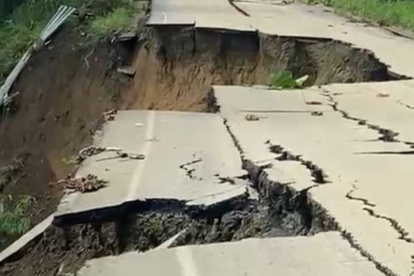 Tramo de al menos 200 metros de la vía Pimpiguasi - Junín colapsó.