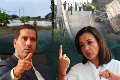 El ministro Roberto Luque cuestiona a la prefecta del Guayas ante declaraciones del puente caído en Daule