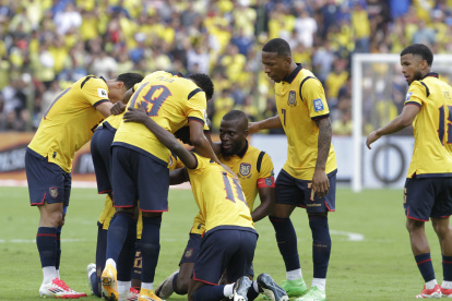 Ecuador celebró su primero gol ante Venezuela.