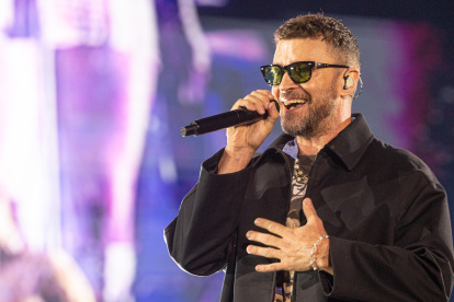 Justin Timberlake se presentó durante la segunda jornada del festival de música Lollapalooza Chile, en la comuna de Cerrillos.