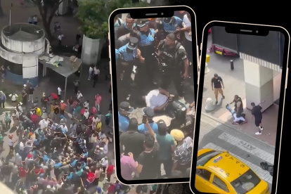 Agentes municipales ayudaron a la Policía Nacional en la captura de sacapintas.