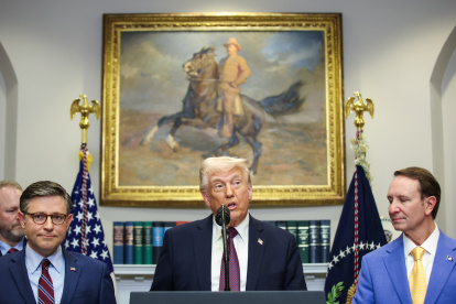 El presidente de Estados Unidos, Donald Trump, en el anuncio de la inversión de Hyundai Motor.