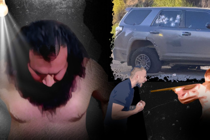 Un fotomontaje de Alias Fito, jefe de Los Choneros.