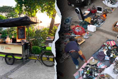 Fotomontanje relacionado con el Mall del Piso, sector del suburbio de Guayaquil.