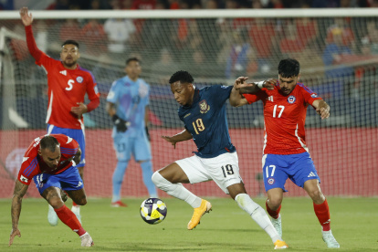 Gonzalo Plata de Ecuador tuvo un buen partido ante Chile.