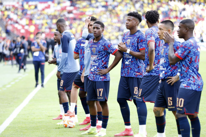 El juvenil Darwin Guagua (17) debutó en la selección de Ecuador.