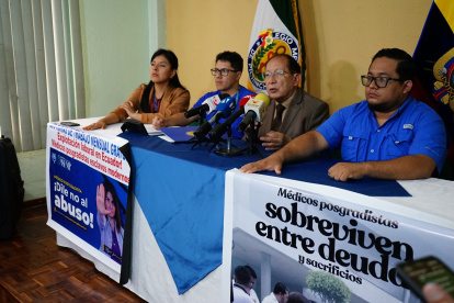 Los médicos posgradistas ofrecieron una rueda de prensa este 26 de marzo de 2025