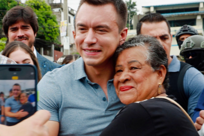 Daniel Noboa, en una actividad registrada el 14 de marzo del 2025.