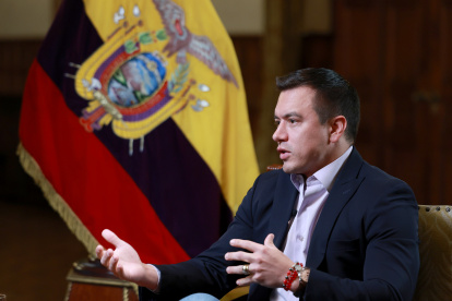 El presidente y candidato Daniel Noboa Azín.