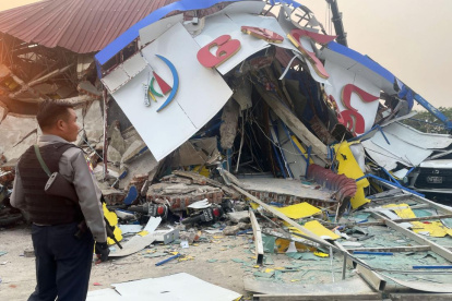 Así se refleja el impacto del terremoto en Myanmar.