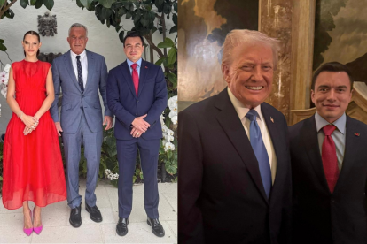 Fotos del encuentro entre Donald Trump y Daniel Noboa.