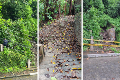 Hecho. El deslizamiento se registró este domingo 30 de marzo.