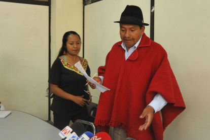 Jorge Herrea, expresidente de la Conaie, en una actividad pasada.