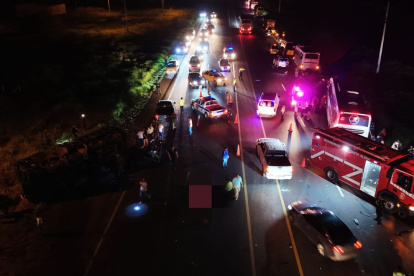 Accidente. El hecho fue comunicado en redes sociales.