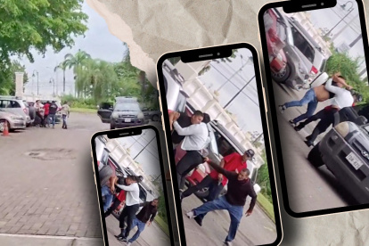 Momentos de tensión se vivieron afuera del Municipio de Daule ante el secuestro del ciudadano.