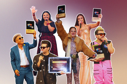 Parte de los ganadores de los premios REM