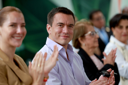 El presidente y candidato Daniel Noboa Azín.