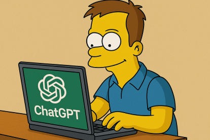 Personaje con el estilo de Los Simpson hecho por inteligencia artificial