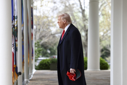 Donald Trump este 2 de abril.