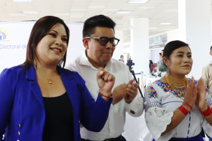 Tres de los cuatro asambleístas de la circunscripción 4 de Pichincha.