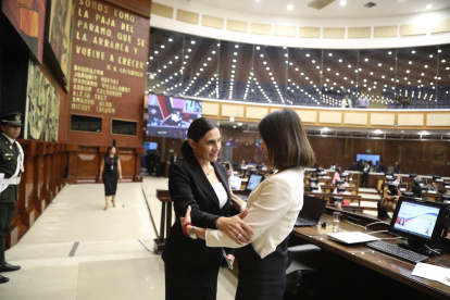La vicepresidenta Abad compareció ante la Asamblea Nacional en enero de 2025.