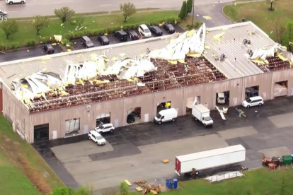Imagen de los daños tras las violentas tormentas que azotaron el centro-este de Estados Unidos.