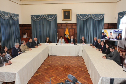 La reunión de empresarios y autoridades por los aranceles recíprocos de Estados Unidos.