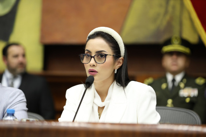 La presidenta correísta de la Asamblea Nacional, Viviana Veloz.