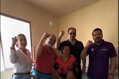 La ministra de la Mujer, Arianna Tanca; el de Vivienda, Humberto Plaza; el del Interior, John Reimberg; y el director de la Aduana, Iván Rosero.