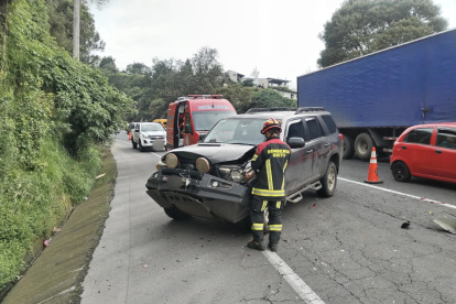 Uno de los siniestros ocurrió en la av. Simón Bolívar, en el sector Monjas, sentido sur - norte.