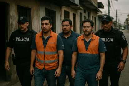 HECHO CON I.A | Los trabajadores fueron liberados por la Policía.