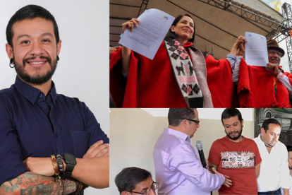 Galo Almeida, presidente de Centro Democrático. El movimiento anunció su apoyo a Luisa González, que cuenta con el respaldo de Pachakutik.