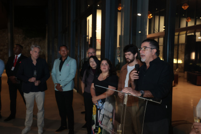 Chiqui Castro durante la presentación de la muestra.