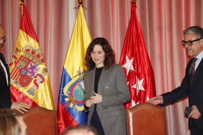 Isabel Díaz Ayuso, presidenta de la Comunidad de Madrid, está en Quito.