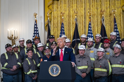 El presidente de EE.UU., Donald Trump, este miércoles 9 de abril de 2025.