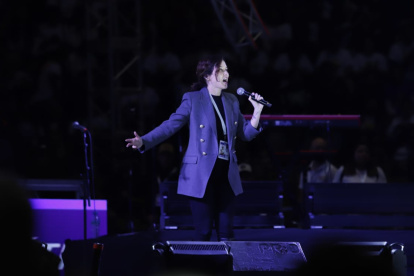 La presidenta de la Comunidad de Madrid, Isabel Díaz Ayuso, estuvo en el mitin de Daniel Noboa.