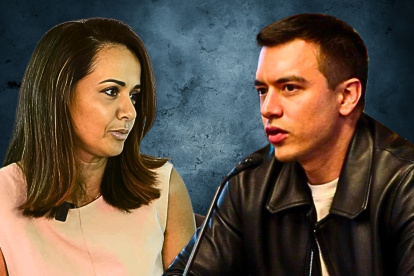 La prefecta del Guayas y el presidente de la República.