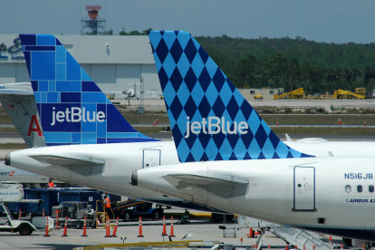 Naves de la aerolínea JetBlue.