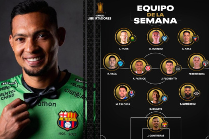 José David Contreras arquero de Barcelona.