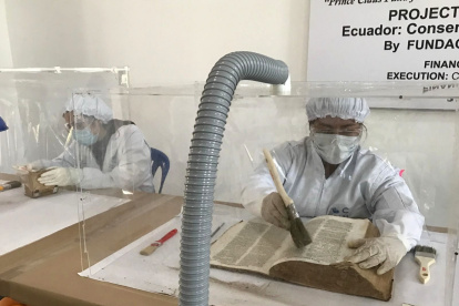 proyecto. La puesta en valor de la biblioteca contempla restaurar los libros y el edificio.