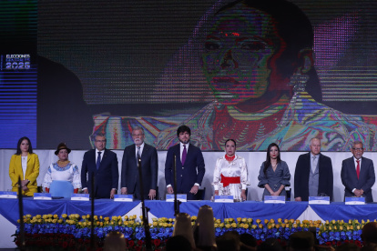 José de la Gasca, en la inauguración de la jornada electoral.